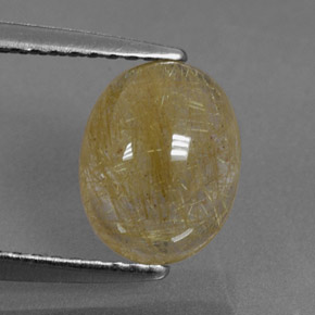 Quartz rutilé jaune naturelle transparent, 2,10 ct, transparent / translucide