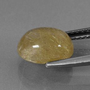 Quartz rutilé jaune naturelle transparent, 2,10 ct, transparent / translucide