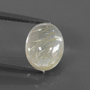 Quartz rutilé jaune naturelle transparent, 2,45 ct, transparent / translucide