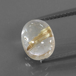 Quartz rutilé jaune naturelle transparent, 2,72 ct, transparent / translucide