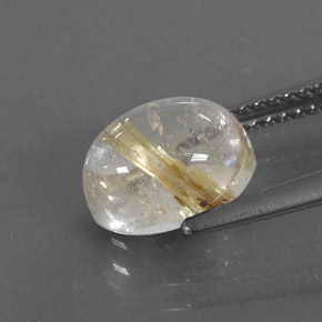 Quartz rutilé jaune naturelle transparent, 2,72 ct, transparent / translucide