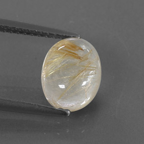 Quartz rutilé jaune naturelle transparent, 1,97 ct, transparent / translucide
