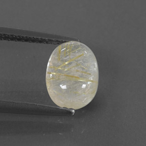 Quartz rutilé jaune naturelle transparent, 1,61 ct, transparent / translucide