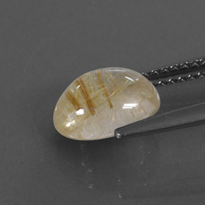Quartz rutilé jaune naturelle transparent, 2,04 ct, transparent / translucide