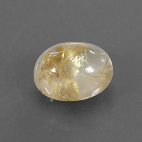 Quartz rutilé jaune naturelle transparent, 2,29 ct, transparent / translucide