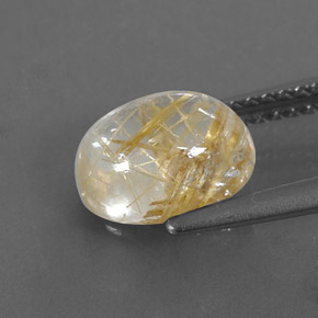 Quartz rutilé jaune naturelle transparent, 2,29 ct, transparent / translucide