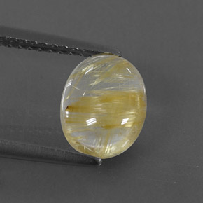Quartz rutilé jaune naturelle transparent, 1,65 ct, transparent / translucide