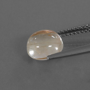 Quartz rutilé jaune naturelle coupe roude, 2,28 ct, transparent