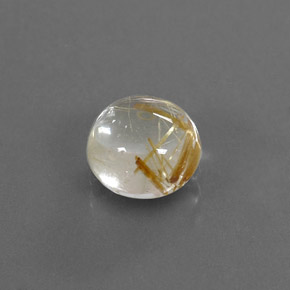 Quartz rutilé jaune naturelle coupe roude, 1,61 ct, transparent