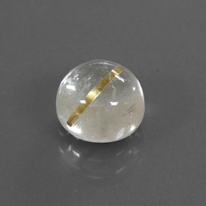 Quartz rutilé jaune naturelle coupe roude, 1,75 ct, transparent