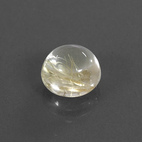 Quartz rutilé jaune naturelle coupe roude, 1,43 ct, transparent