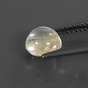 Quartz rutilé jaune naturelle coupe roude, 1,43 ct, transparent