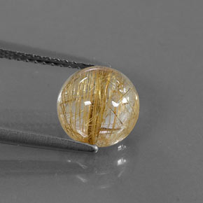 Quartz rutilé jaune naturelle transparent, 2,25 ct, transparent / translucide