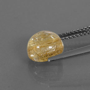 Quartz rutilé jaune naturelle transparent, 2,25 ct, transparent / translucide