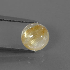 Quartz rutilé jaune naturelle transparent, 2,02 ct, transparent / translucide