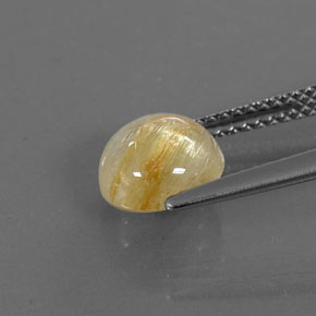 Quartz rutilé jaune naturelle transparent, 2,02 ct, transparent / translucide