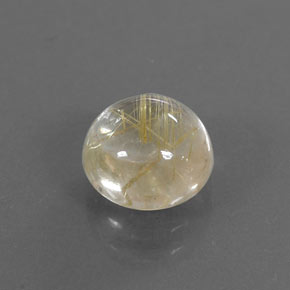 Quartz rutilé jaune naturelle coupe roude, 2,41 ct, transparent
