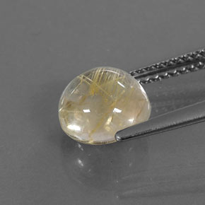 Quartz rutilé jaune naturelle coupe roude, 2,41 ct, transparent