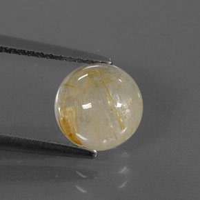 Quartz rutilé jaune naturelle transparent, 2,21 ct, transparent / translucide
