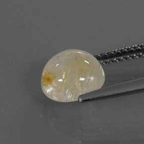Quartz rutilé jaune naturelle transparent, 2,21 ct, transparent / translucide
