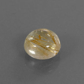Quartz rutilé jaune naturelle coupe roude, 2,00 ct, transparent