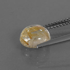 Quartz rutilé jaune naturelle coupe roude, 2,00 ct, transparent
