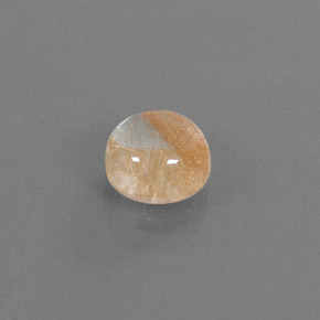 Quartz rutilé jaune naturelle coupe roude, 1,55 ct, transparent