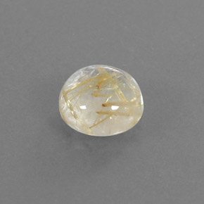 Quartz rutilé jaune naturelle coupe roude, 1,33 ct, transparent