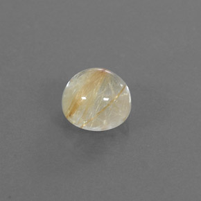 Quartz rutilé jaune naturelle coupe roude, 1,81 ct, transparent
