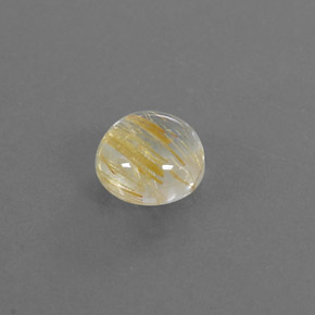 Quartz rutilé jaune naturelle coupe roude, 1,61 ct, transparent