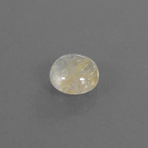 Quartz rutilé jaune naturelle coupe roude, 1,27 ct, transparent