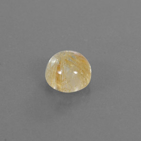 Quartz rutilé jaune naturelle coupe roude, 1,48 ct, transparent