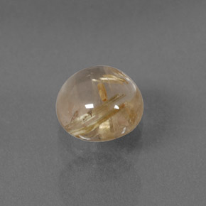 Quartz rutilé jaune naturelle coupe roude, 1,40 ct, transparent