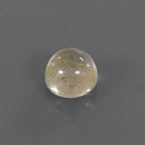 Quartz rutilé jaune naturelle coupe roude, 1,62 ct, transparent