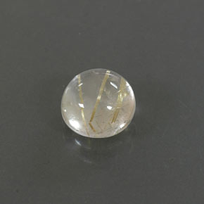 Quartz rutilé jaune naturelle coupe roude, 1,50 ct, transparent