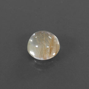 Quartz rutilé jaune naturelle coupe roude, 1,42 ct, transparent