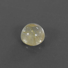 Quartz rutilé jaune naturelle coupe roude, 1,39 ct, transparent