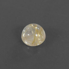 Quartz rutilé jaune naturelle coupe roude, 1,37 ct, transparent