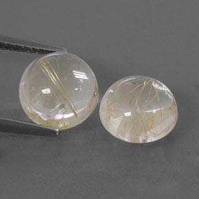 Achetez naturel ct jaune quartz rutilé gems, coupe roude, en provenance inde chez gemselect. en stock, livraison internationale!