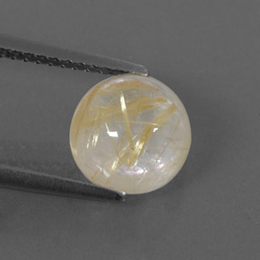 Quartz rutilé jaune naturelle transparent, 2,59 ct, transparent / translucide