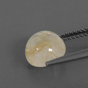 Quartz rutilé jaune naturelle transparent, 2,59 ct, transparent / translucide