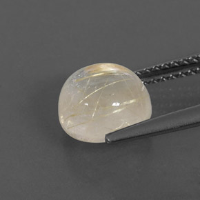 Quartz rutilé jaune naturelle coupe roude, 2,63 ct, transparent