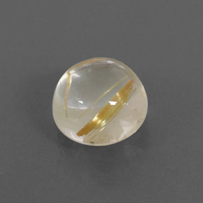 Quartz rutilé jaune naturelle coupe roude, 2,74 ct, transparent