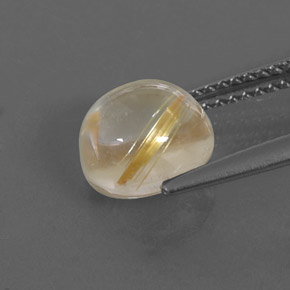 Quartz rutilé jaune naturelle coupe roude, 2,74 ct, transparent