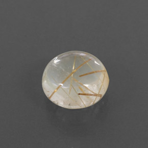 Quartz rutilé jaune naturelle coupe roude, 1,99 ct, transparent