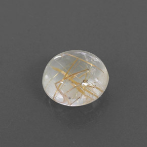 Quartz rutilé jaune naturelle coupe roude, 1,78 ct, transparent