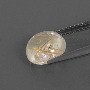 Quartz rutilé jaune naturelle coupe roude, 1,78 ct, transparent