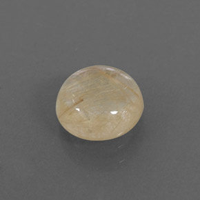 Quartz rutilé jaune naturelle coupe roude, 1,72 ct, transparent