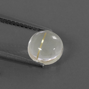Quartz rutilé jaune naturelle coupe roude, 1,57 ct, transparent
