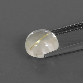Quartz rutilé jaune naturelle coupe roude, 1,57 ct, transparent